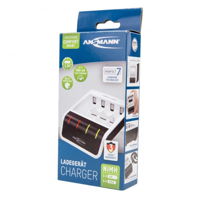 Ansmann Smart Confort AA/AAA akkutöltő - 1001-0092 - Akkumulátorok