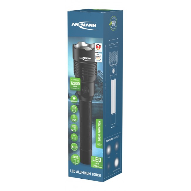 Ansmann T12000FR újratölthető zseblámpa - 1600-0595 - Munkalámpák