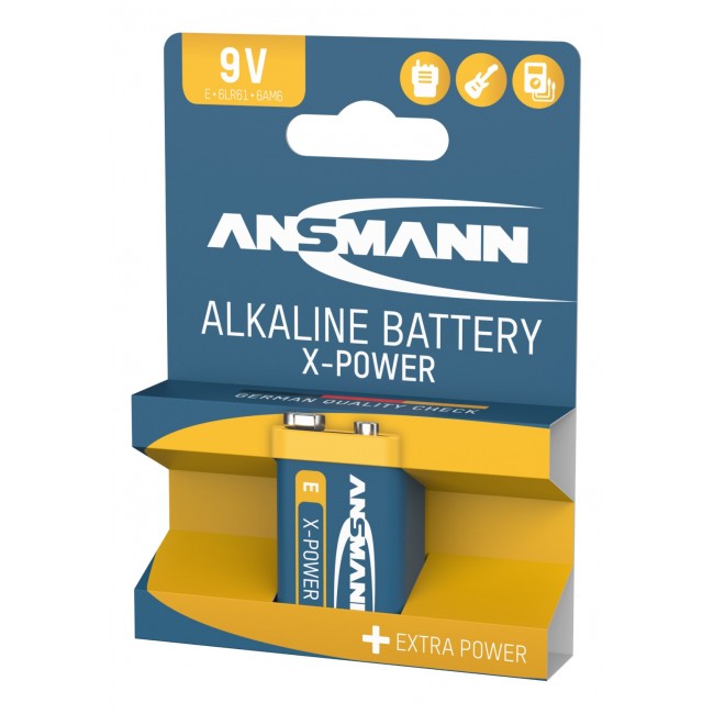 Ansmann X-Power 9V/E alkáli elem - 5015643 - Elemek Ansmann X-Power 9V/E alkáli elem - 5015643 - Elemek