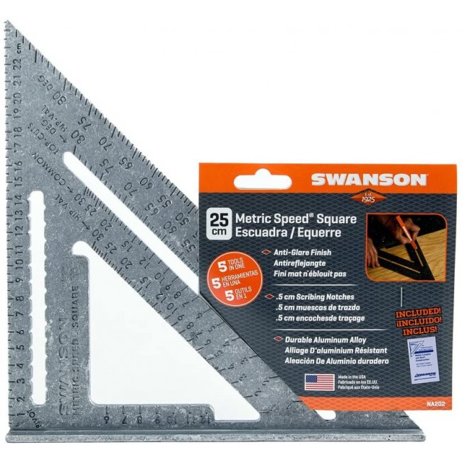 Swanson Metric Speed Square derékszög Derékszögek és szögmásolók