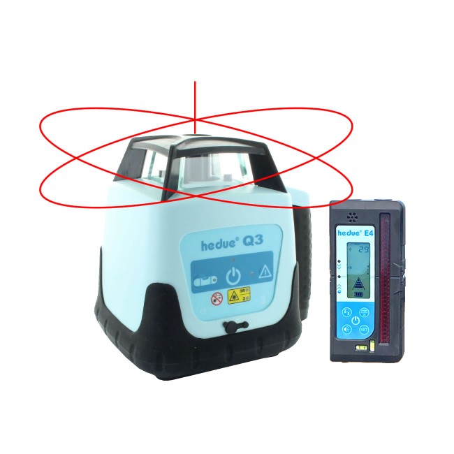 hedue Q3 forgólézer E4 digitális jelfogóval - R122 - Forgólézerek és lézerszintezők