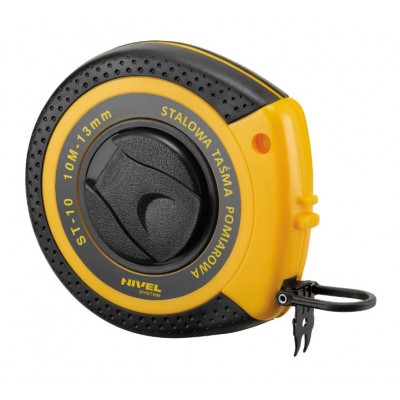 Nivel 10 m&eacute;teres ac&eacute;l m&eacute;rőszalag