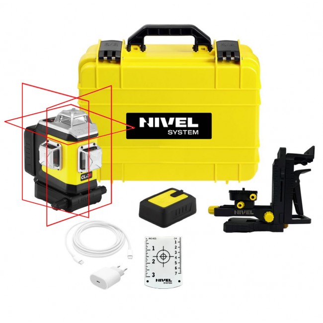 Nivel CLx3R 3x360°-os piros keresztlézer - N3360 - Keresztlézer és vonallézer