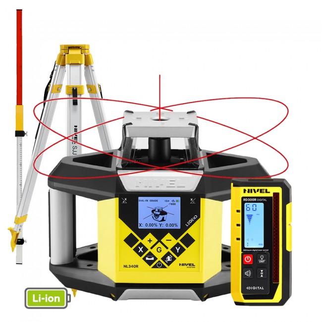 Nivel NL340R digitális forgólézer csomagban - N4060csom - Forgólézerek és lézerszintezők