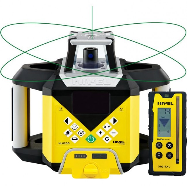 Nivel NL620G zöld forgólézer digitális jelfogóval - N4410 - Forgólézerek és lézerszintezők Nivel NL620G zöld forgólézer digitális jelfogóval - N4410 - Forgólézerek és lézerszintezők