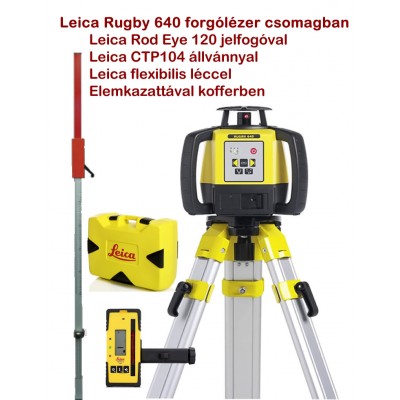 Leica Rugby 640 forgólézer csomagban
