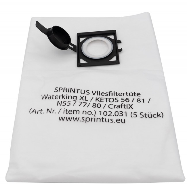 SPRiNTUS Textil porzsák 5 darab CraftiX porszívókhoz - 102031 - CraftiX száraz nedves automata porszívók