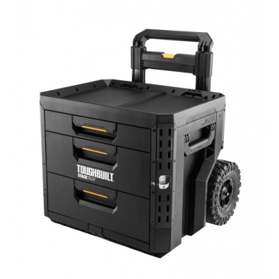Toughbuilt StackTech z&aacute;rhat&oacute; 3 fi&oacute;kos szersz&aacute;mt&aacute;rol&oacute; kocsi