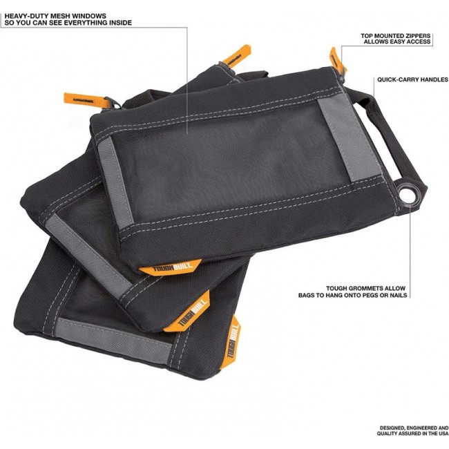 Toughbuilt r&ouml;gz&iacute;tőanyagtart&oacute; tasak - 3db - TB-94-M-3 - Szerszámos ládák és tárolók
