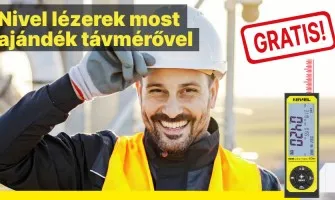 Nivel lézerek mellé most ajándék távolságmérő